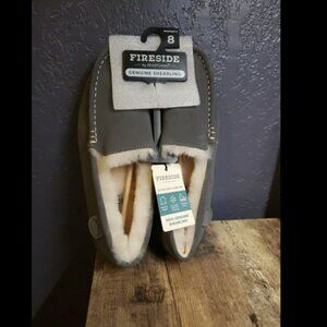 Fireside By Dearfoams Women's Mel Genuine Shearling Moccasin Slipper